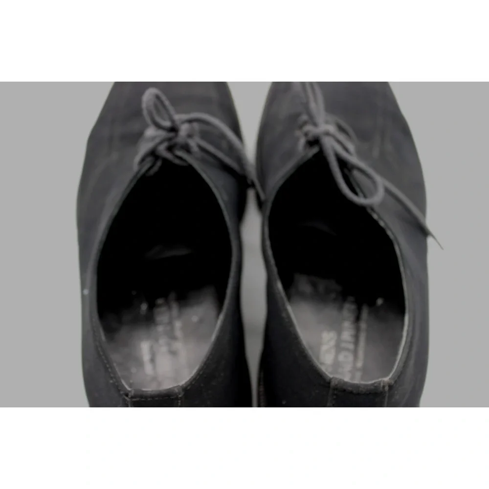 DONALD J. PLINER Men's size 12M Black Suede Oxfords Dress Shoes made‎ in Italy
